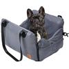 PETCUTE Seggiolino Auto per Cani 3 in 1,Lavabile,Seggiolino Auto Cane con Clip su Guinzaglio di Sicurezza e Borsa di Stoccaggio,Cuscino Rimovibile,Portatile,Seggiolino Auto per Animali Domestici