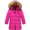 Wulide Piumino Bambino Invernale Giacca Bambina Piumino Cappuccio Cappotto Ragazzi Snowsuit per Bambini Vento Impermeabile, Rosarot, 160 CM(Petto:96cm)