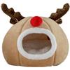 Generico Casetta Natalizia Per Gatti - Casetta Natalizia In Cartone Per Gatti | Letto Per Gatti Di Natale | Casa Del Gatto | Calda Cuccia Per Animali Domestici Grotta Per Gatti Di Natale | Letto Per Per