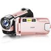 TARSHYRY Videoregistratore 1080P, fotocamera digitale da 16 MP, videocamera Full HD con schermo girevole, videocamera portatile per vlogging con luce di riempimento, connettività USB