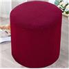 XGANGM Copri Pouf Rotondo Elasticizzato 40 x 40 Copri Ottomano Rotondo Copri Sgabello Copertura Pouf poggiapiedi Cilindrico Copri Sgabello Fodera per poggiapiedi,Rosso,1pcs40X35CM