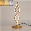 Mengjay LED Lampada da tavolo - 6W LED Acrilico da comodino Lampadario moderno Decor Lighting, Moderna Lampada da Scrivania per Camera da Letto, Ufficio, Regalo, Salotto (Oro)