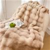 GENERIC Coperta Plaid Super Morbida Pile Peluche di Coniglio Caldo E Spesso,Divano Coperta Fluffy di Alta qualità, Versatile Coperta Matrimoniale per Camera da Letto Viaggi,caffè,100cmx160cm 1.3Kg