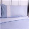 Happidea - Set copripiumino con federe 100% flanella di cotone caldo invernale, reversibile doppio colore, Prodotto in italia, Singolo 155x200 +45 cm Patella, Federe 50x80, Azzurro