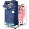 CABINE Electrici Di Abiti Portatile Asciugatrice da 1000W 1000W Assiccante Riscaldata Caricamento Del Rastrelliere da 20 Kg a Doppio Strato/C