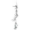 Villa d'Este Home Tivoli Ramo decorativo led natalizio con pigne e bacche bianche l. 120 cm, XMas Garden