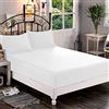 Elegant Comfort 1500, Lenzuolo con angoli profondi (40,64 cm), di qualità alberghiera, in morbida microfibra, resistente alle pieghe e allo sbiadimento, per letto matrimoniale, bianco