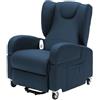 MyVorrei Poltrona Relax 2 Motori Braccioli Estraibili Maniglione Posteriore 4 Ruote Rivestimento Microfibra Dispositivo Medico Classe 1 Jessica