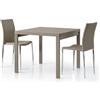 LIBEROSHOPPING.eu - LA TUA CASA IN UN CLIK Tavolo quadrato per soggiorno sala da pranzo 90x90 allungabile a 180 cm apribile a libro (Tortora)