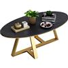 JATIBOSH Tavolino da caffè in lastre di roccia Tavolo da tè ovale in marmo Soggiorno Piccola Casa Creativo Piccolo Rotondo per Caffè Pranzo Cucina, Piccolo Stand Design Casa Arredamento