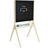 Janod - Lavagna Magnetica Due Lati Classica - 20 Magneti, 3 Gessetti, 1 Cancellino, 1 Astuccio - 1 Lato Magnetico a Quadretti - Dai 3 Anni, J09638