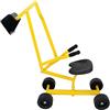 COSTWAY Ruspa Giocattolo Cavalcabile per Bambini, Escavatore di Sabbia Metallico per Bambini con Ruote, Rotazione di 360°, Carico 50 kg, 56x35x81 cm, Giallo (Stile 2)