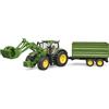 Bruder Trattore John Deere 7R con Caricatrice Frontale e Rimorchio Veicolo Giocattolo Scala 1:16 per Bambini da 3+ Anni - 03155