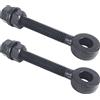 IRONTITE® Confezione da 2 cerniere per cancello nero, 12 mm x 100 mm di lunghezza, cerniere per cancello regolabili, ideali come cerniere per cancelli da giardino per cancelli in ferro battuto.