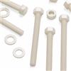 Caterpillar Red 10x Viti a Testa Esagonale Nylon Naturale, M10 x 100 mm, Dadi e bulloni di plastica, Rondelle, Nylon Naturale