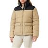Champion Legacy Outdoor W - Crickle Nylon High-neck Giacca imbotita, Marrone Sabbia/Nero, Donna FW23