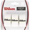 Wilson - Set di 3 impugnature per racchetta da tennis, mod. Pro Overgrip, bianco, 1100mm x 27mm x 0.55mm