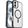 OtterBox Cover per iPhone 16 Plus Sleek Series MagSafe, resistente a shock e cadute fino, cover ultrasottile, testata a norme MIL-STD 810G, Trasparente/Nero, Senza Retail Package
