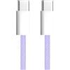 APM Cavo USB C a USB C PD, ricarica rapida 60W, nylon intrecciato viola, cavo USB tipo C, cavo per iPhone 16 Pro Max 15 Galaxy S24 Ultra S23 A55 A35 iPad Pro Air MacBook Steam Deck (1M), 600414