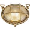 Searchlight Lampada da esterno ovale Bulkhead - Ottone massiccio e vetro rigato
