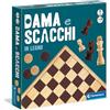 Clementoni - Dama e Scacchi in Legno, Gioco da Tavolo Ragazzi 6+ Anni e Adulti, per 2 Giocatori, Idea Regalo Made in Italy, Lingua Italiana, 16828