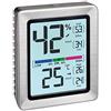 TFA Dostmann EXACTO 30.5047.54 - Termoigrometro Digitale, 74 x 26 x 90 mm, Colore: Argento