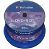 Verbatim Confezione DVD+R Verbatim DL dual layer 8,5 GB 8x 50Pcs [43758]