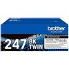 Brother BIPACK TONER ORIGINALE BROTHER TN-247BK TN247BKTWIN MFC-L3710 3K NERO