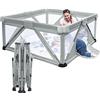 Heyo.Ja Baby Playpen pieghevole, Heyo.Ja grande cortile di gioco, Playpen per bambini e bambini, Penne da gioco per bambini e bambini con cancello, Indoor & Outdoor penna da gioco portatile (180×180cm)