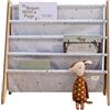 3 Sprouts, Libreria Frontale Montessoriana per Bambini, Scaffale Libreria Realizzata in Poliestere Riciclato, Ideale per Contenere Libri, Colore Terrazzo Grigio Chiaro, 61x63x25,4 cm