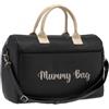 Biribò Borsa Fasciatoio in Ecopelle Con Manici e Tracolla MUMMY BAG NERA