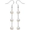 JFUME Hoop Orecchini Per Donna di perle d' acqua dolce Gioielli in Argento Bianco