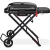 WEBER Barbecue a Gas da Giardino BBQ da Esterno Richiudibile con Griglie in Ghisa - Traveler Stealth Edition