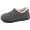 ULTRAIDEAS Pantofole da donna in memory foam, chiuse sul retro, con fodera in caldo pile, misto lana, con suola in gomma antiscivolo per interni ed esterni, Grigio, 39.5 EU