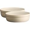 Emile Henry Set di 2 stampi a Crema bruciata Ceramica 13 x 13 x 3,5 cm, Ceramica, Argilla, 8.5x8.5x7 cm