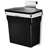 simplehuman CW1643 cestino in cabinet, pattumiera da cucina, pattumiera sottolavello, telaio in acciaio resistente, 10 L