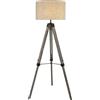 Searchlight Lampada da terra Easel - Legno chiaro e paralume in lino Ceeam
