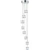Searchlight Ice Cube 8Lt Multi-Drop Pendant - Metallo cromato e vetro