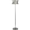 Searchlight Lampada da terra Uptown 3Lt - Metallo cromato e cristallo trasparente