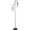 Searchlight Lampada da terra Woody 2Lt - Legno naturale e metallo nero