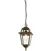 Searchlight Lanterna pendente New Orleans, oro nero e vetro, IP44