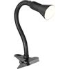 Searchlight Lampada da tavolo Flex Clip di Desk Partners - Metallo nero