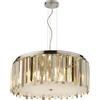 Searchlight Clarissa 5Lt Drum Pendant Convertibile in Semi-Flush - Vetro