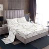 Loussiesd Set di biancheria da letto geometrica in marmo con angoli geometrici adulti e adulti in oro linee geometriche Set di lenzuola di lusso poligono copripiumino matrimoniale 4 pezzi