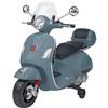 Globo Moto Elettrica per Bambini Vespa Gts Super Sport 12V con Rotelle 3+ Anni colore Grigio - 39988