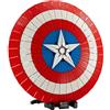 lego Marvel - Scudo di Captain America Kit di Costruzione Avengers con Minifigure, Targhetta e Martello di Thor Kit Modellismo per Adulti 18+ Anni - 76262