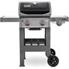 WEBER Barbecue a Gas da Giardino BBQ da Esterno con Fornello Laterale Griglia in Ghisa Coperchio e Ruote Potenza 7.77 kW - 44012129 - Spirit II E-220 GBS