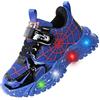 Jasmeko Scarpe Bambino Luminose con Luci LED Scarpe da Ginnastica per Bimbo da Bambino Sneaker Sportiva da Corsa Atletica (Random-Blue,21)
