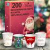 Generico GM 200 Bicchierini di Carta da Caffe Natalizi 75 ml (4 fantasie) bicchierini monouso, biodegradabili Ecologici Monouso Piccoli Asporto Bevande Calde senza perdite