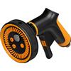 Fiskars Pistola per Irrigazione Multi, 5 Funzioni, Flusso Regolabile di Continuo, Con Regolatore Anteriore e Interruttore a Leva On/Off, SoftGrip, Misura Universale, Nero/Arancione, 1065482